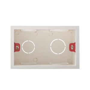 กล่องรวมสายไฟแบบฝังผนัง 2 ช่อง ยี่ห้อ Ouben สำหรับป้องกันสายไฟฟ้า วัสดุ UPVC พร้อมอุปกรณ์เสริม - Product Image 1