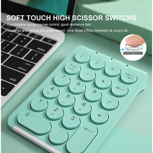New Plastic Portable Number Pad 22 Keys BT <b>Wireless</b> Rechargeable Numeric Keypad for I.OS Mac <b>mini</b> <b>keyboard</b> - Product Image 5