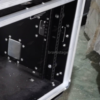 8U Top Slam Door Storage Rack Case DJ Audio Amplifier Flight Cases