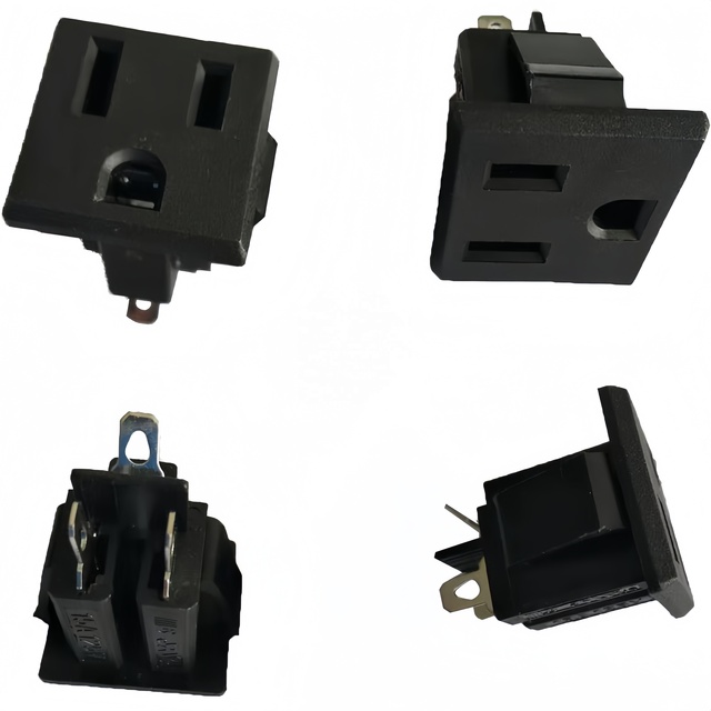 NEMA 5-15R  Professional Certified Three-Hole Socket Hot Sale  Electronic Socket Copper US Socket