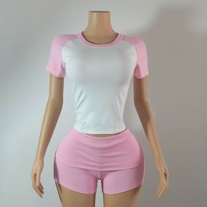 <span class=keywords><strong>Completo</strong></span> Estivo da <span class=keywords><strong>Donna</strong></span> 2 Pezzi Y2K: T-Shirt <span class=keywords><strong>e</strong></span> <span class=keywords><strong>Pantaloncini</strong></span> con Vita Pieghevole, Logo Personalizzato, Cotone Spandex di Alta Qualità, Comodo, <span class=keywords><strong>Donna</strong></span> 2026 - Product Image 6