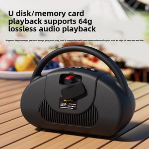 Wanyinba M16 lecteur CD/<span class=keywords><strong>DVD</strong></span>/VCD Portable 80W haute puissance 2.2 canaux haut-parleur Super Subwoofer LCD pour connectivité Bluetooth pour - Product Image 4