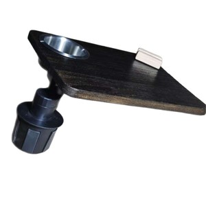 <b>Car</b> Food Tray Wooden 360 Degree Rotating Cup Holder <b>Table</b> For Office Space Dark Color Customization - Product Image 5