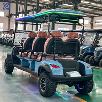 Voiturette de golf électrique CAMP Sightseeing 6 places, buggy de golf à batterie lithium, voiturette de golf surélevée pour adultes