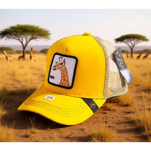 Gorra Trucker de Alta Calidad con Bordado de Animales, Malla Amarilla, Ajustable, 6 Paneles, Unisex, Casual, Primavera Verano, para Adultos - Product Image 2