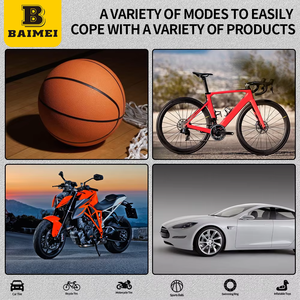 BAIMEIミニワイヤレス電気ポータブル充電式エアコンプレッサーポンプデジタルタイアーインフレーター自動車自転車用 - Product Image 5