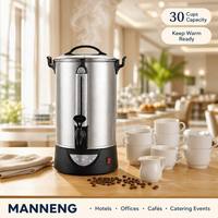 Chauffe-eau commercial 950W en acier inoxydable 304, capacité 40 tasses, pour café et restauration, avec fonction maintien au chaud