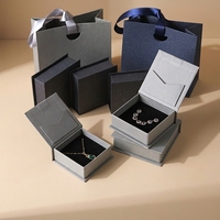 Nuevo Estilo en Stock, Caja Magnética Cuadrada/Rectangular con Tapa Abatible, Diseño Minimalista, Bolsillo Adicional para Tarjetas, Joyería, Embalaje de Regalo