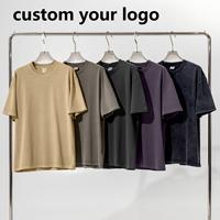 T-shirt en coton uni à col rond et manches courtes pour homme, coupe classique, tricoté en jersey respirant, design vierge, personnalisable avec logo