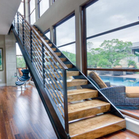 DAIYA bois carreaux d'escalier avec escaliers intérieurs en bois prix escalier en U