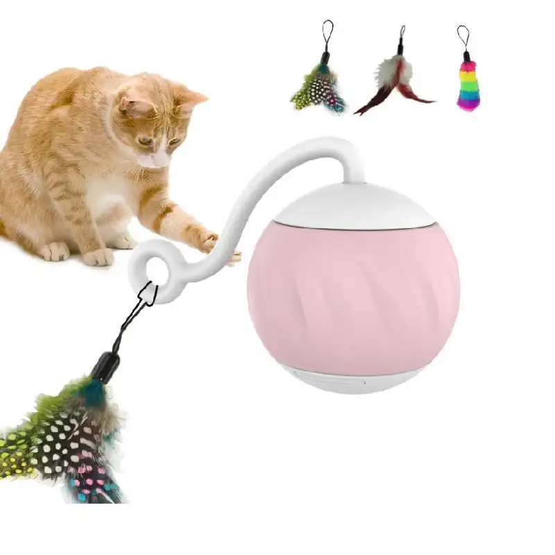 स्वचालित स्मार्ट बिल्ली खिलौना गेंद स्वयं इंटरैक्टिव इलेक्ट्रिक घूर्णन usb बिल्ली कुत्ते के लिए बिल्ली खिलौना कूद