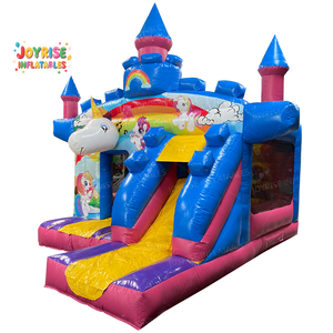 Château Gonflable Thème Licorne Combo Trampoline pour Enfants Hupfburg Feuerwehr <span class=keywords><strong>Chateau</strong></span> Gonflable Pour Enfants - Product Image 3