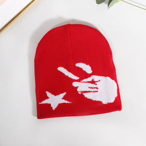 Berretto con Logo personalizzato Unisex in acrilico lavorato a maglia berretto da sci sportivo invernale con berretto da sci Merino Jacquard - Product Image 4