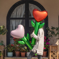 Nouveaux Grands Ballons de la Saint-Valentin, Ballons Cœur et Fleur pour la Journée de la Femme, Cadeaux et Décorations pour Centres Commerciaux