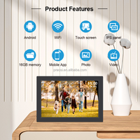 Artıları 10.1 "dijital resim çerçeveleri WiFi akıllı elektronik resim çerçevesi HD dijital fotoğraf çerçevesi fotoğrafları Video üzerinden Frameo otomatik döndürme