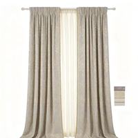 Rideaux occultants écologiques personnalisés pour fenêtres hybrides en baie ou en arc. Rideaux modernes en jacquard de polyester à motif ondulé