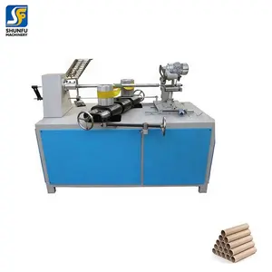 Automatic small toilet tissue paper roll tube core cutting machine for paper core tube