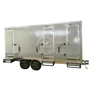 2024 Good Quality Mobile Luxury Portable Shower Washroom Restroom Toilet Trailer Manufacturers Outdoor Portable Toliet for Sale