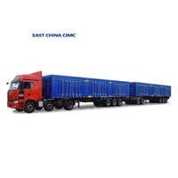 Usine exportation CIMC bas prix 2 essieux barre de tirage côté benne basculante pleine Traile barre d'attelage remorquage chariot camion remorque