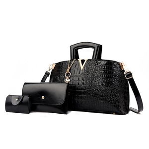 Borsa a tracolla portatile da donna modello di <span class=keywords><strong>coccodrillo</strong></span> autunno/inverno in stile <span class=keywords><strong>europeo</strong></span> borsa a tracolla resistente a tre pezzi da Sub-madre - Product Image 4