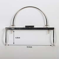 Cadre de sac à main en métal rétro personnalisé en usine avec poignée boîte de verrouillage de baiser solide et portable pochette de matériel de luxe Vintage
