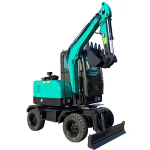 Free Shipping Sale Affordable Price EPA CE China Made With Cab Small Wheel Excavator 4 Ton Mini Excavator