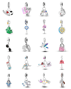 Série Demon's Eye - Perles et breloques en zircon blanc taillé en <span class=keywords><strong>rose</strong></span> pour bracelets DIY - Accessoires de mode - Product Image 1