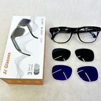 Lunettes Intelligentes XKOne Pro en Promotion avec 3 Verres, Caméra HD WiFi, Traducteur IA, Contrôle Tactile, Appels Téléphoniques et Lecture Musicale