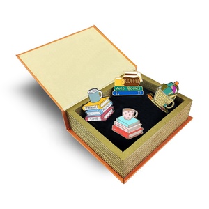 Kim Loại Thủ Công Mỹ Nghệ Nhà Máy Tùy Chỉnh Buổi Chiều Trà Thời Gian Uống Trà Và Đọc Sách Men Lưu Niệm Bộ Sưu Tập Hộp Quà Tặng Men Pin - Product Image 1