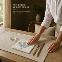 Serviettes en papier Airlaid en gros, 1 pli, en pâte de bois vierge, toucher doux, jetables, colorées et imprimées pour dîner