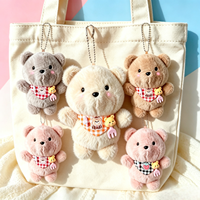 Peluche Ours Mignon avec Écharpe, Breloque Porte-clés, Pendentif pour Sac et Sac à Dos, Figurine en Peluche pour Machine à Pinces, Vente en Gros