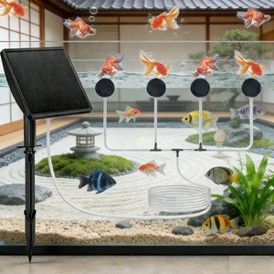 Pompe d'oxygénation solaire pour bassin de jardin, étang, fontaine d'eau, aérateur, conception à panneau flottant, trois modes, longue autonomie, oxygénation des poissons - Product Image 1