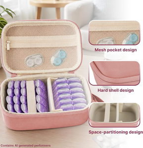Étui rigide étanche personnalisé à fermeture éclair pour lentilles de contact, petit format, design tendance, en EVA, pas cher - Product Image 2