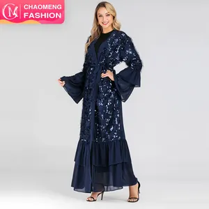 1737# New model on sale sequin hot selling kimono kaftan islamic clothing dubai abaya muslim fashion women clothing wholesale
