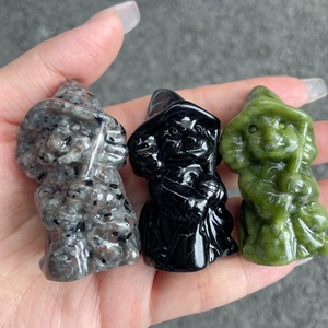 Ingrosso Statuetta di Cristallo Naturale a Forma di Piccolo Mago, Ornamento in Gemma, Decorazione per Stanza Strega, Pietra Curativa per Chakra e Meditazione, Regalo - Product Image 2