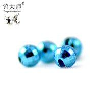 Wolfram perlen Diamant facettierte Schlitz fliegen binde materialien Sorten farben/6 Größen Fliegen fischen Reflex Facettierter Jig haken