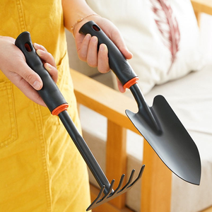 Outils de jardinage pour la plantation de fleurs, kit de culture de légumes à usage domestique, outils de culture de plantes succulentes, pelle et houe en acier inoxydable avec poignée en caoutchouc - Product Image 4