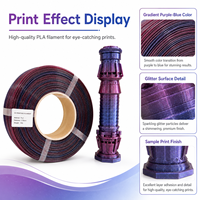 Filamento PETG Arcoíris, Degradado Multicolor, Filamento para Impresora 3D, para Impresión 3D
