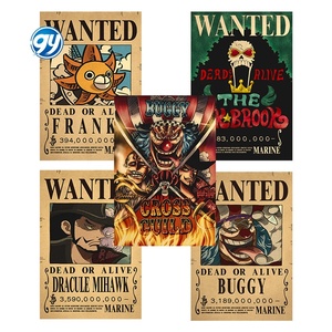 GY 43 Styles Papier Kraft Nouveauté Affiche Anime Personnage <span class=keywords><strong>Luffy</strong></span> <span class=keywords><strong>Wanted</strong></span> Nouveaux Empereurs Kid Law - Product Image 2