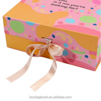 Rechteck Rundes Quadrat Faltbarer Magnet verschluss Geschenk box Falten Schwarz Weiß Rosa Boxen Kinder Aufbewahrung Faltbare Versand box