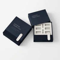 Boîtes d'emballage pour flacons de peptides 3 ml, carton gris, fermeture magnétique, doublure en éponge, matériaux recyclés, personnalisables, écologiques, petites