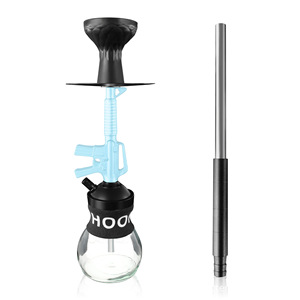 <span class=keywords><strong>M16</strong></span> Gewehrförmiges Shisha-Set 6 Farboptionen Kleine Tragbare Wasserpfeife Narguile Glasvase mit Schutzhülle für Bar und Party - Product Image 2
