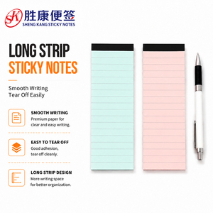 Custom Long Strip Lined Loose‑Leaf Sticky Notes <b>Memo</b> <b>Pad</b> Self‑Adhesive Smooth Easy Tear‑Off Portable Office Planner Stationery - Product Image 1