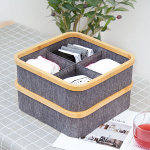 <span class=keywords><strong>Boîte</strong></span> de rangement en <span class=keywords><strong>bois</strong></span> pour chaussettes, sous-vêtements, <span class=keywords><strong>tiroir</strong></span>, organisateur de soutien-gorge et de culottes, panier de rangement pour placard, rangement et organisation de la maison - Product Image 3