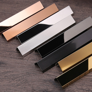 Garniture de carrelage entier <span class=keywords><strong>Profil</strong></span> en acier inoxydable en forme de L pour salle de bain Cuisine Mur Coin Bord Céramique Bande Métallique - Product Image 6