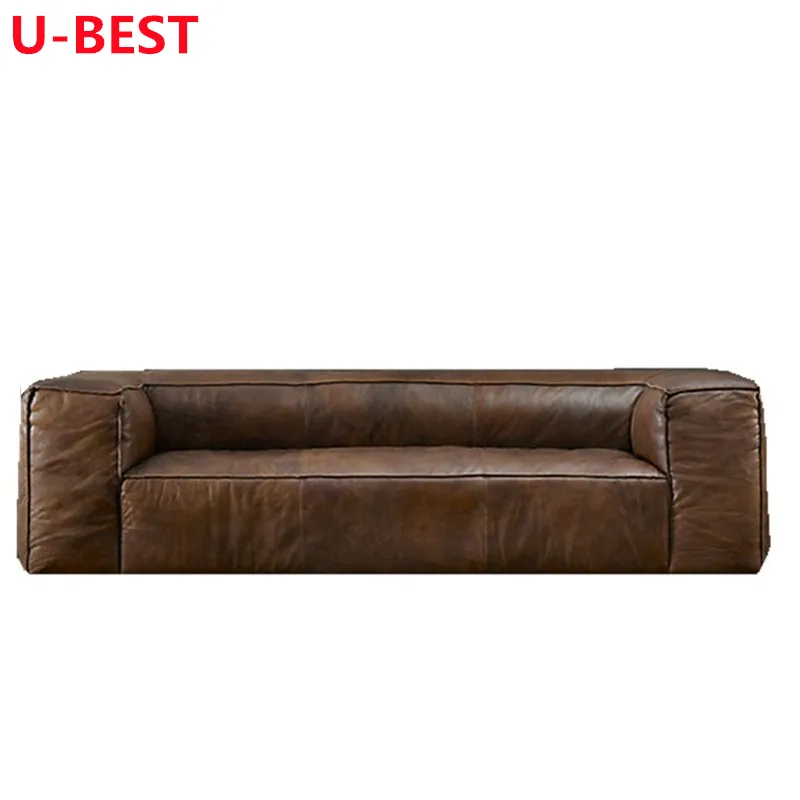 U-BEST קלאסי בריטי עור צ 'סטרפילד ספה Divano Divani Kanepe Sofy Muebles דה סלון דה Maison סט ריהוט סלון