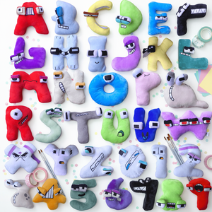 Giocattolo di Peluche Colorato con Alfabeto e Numeri da 20cm, Vendita all'Ingrosso, Giocattolo Educativo per l'Apprendimento della Matematica e dell'Inglese, con Imbottitura in PP, Tipo Borsa per Bambini - Product Image 1