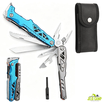 Kit d'outils multifonction universel : Pince à sertir, tournevis de camping, couteau de survie et cloueur pour activités de plein air