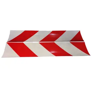 Red Yellow Vehicle Rear Reflective Marker Board Conspicuity Chevron Sticker