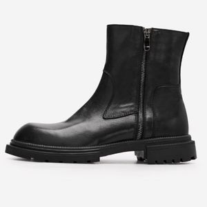 Bottes Chukka de luxe rétro, nouveau style, automne-hiver-été, en cuir de vachette, avec fermeture éclair, antidérapantes, imperméables, respirantes, pour l'extérieur - Product Image 3